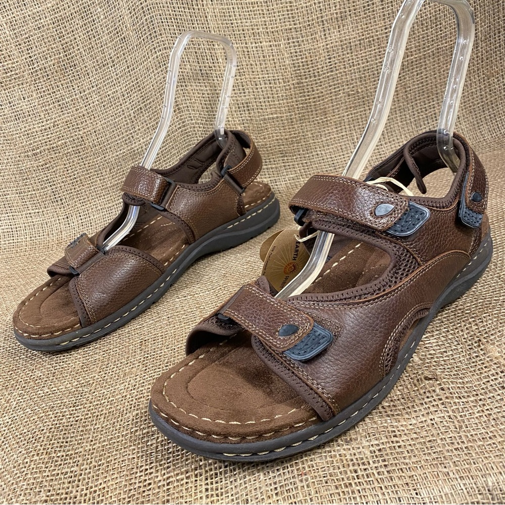 Earth Sandals Brown Gelron Spirit  Cushion walking Hiking Sport size 14
